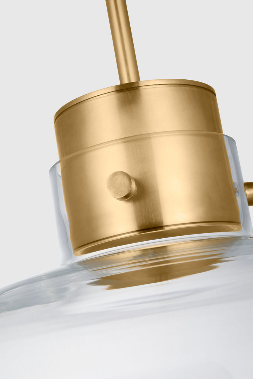 Morgan 22 Pendant hand-rubbed antique Brass | clear glass 2700K-1800K 90 CRI