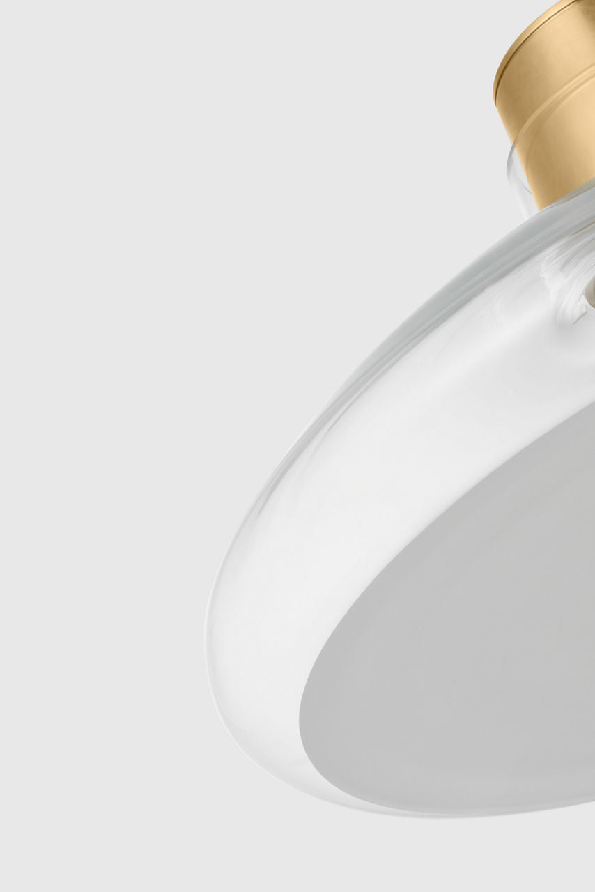 Morgan 22 Pendant hand-rubbed antique Brass | clear glass 2700K-1800K 90 CRI