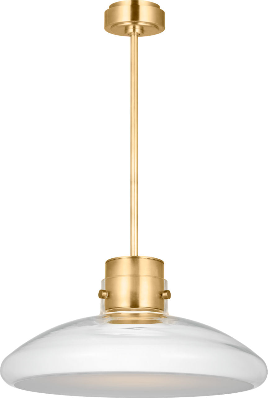 Morgan 22 Pendant hand-rubbed antique Brass | clear glass 2700K-1800K 90 CRI