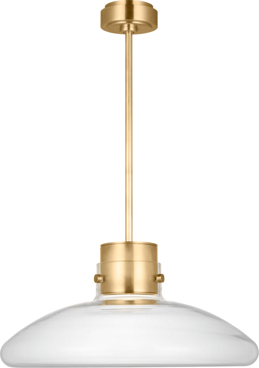 Morgan 22 Pendant hand-rubbed antique Brass | clear glass 2700K-1800K 90 CRI