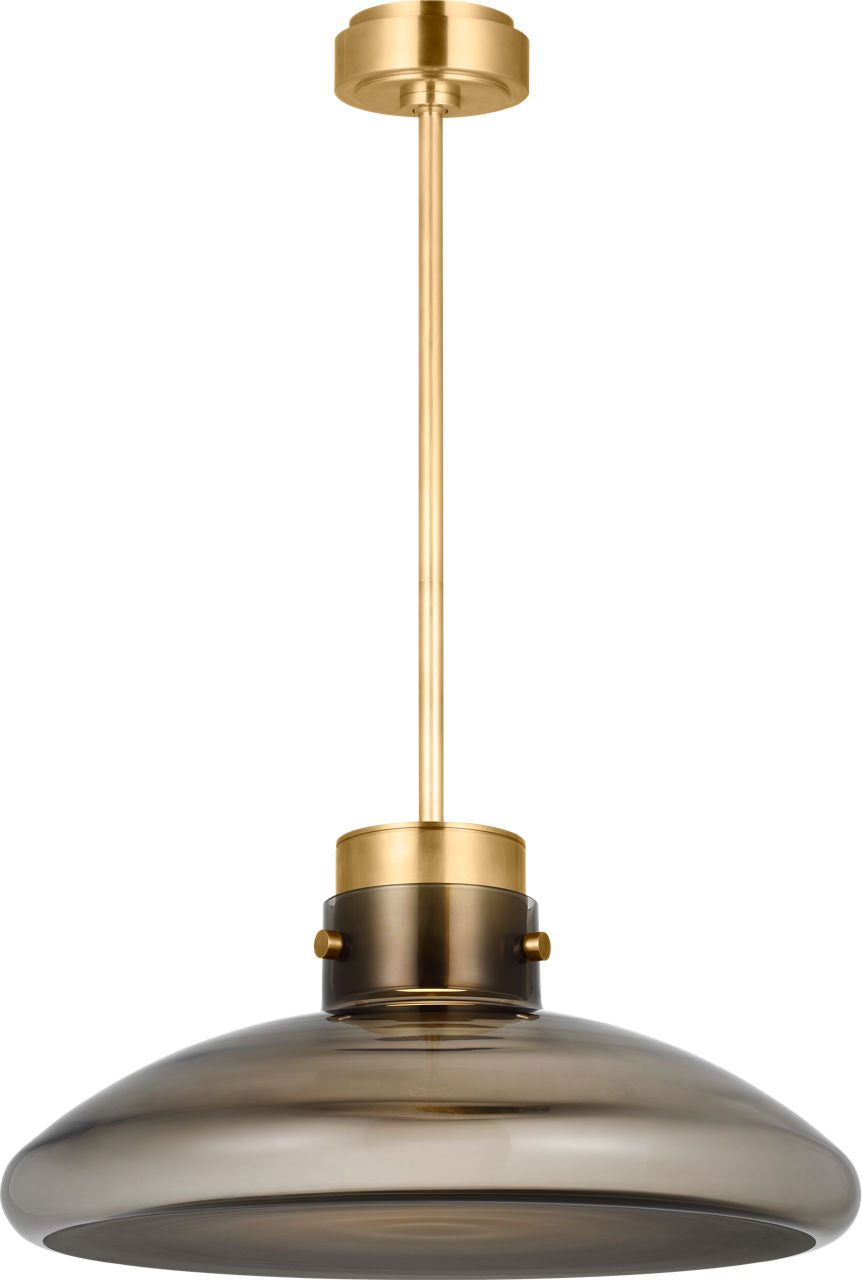 Morgan 22 Pendant hand-rubbed antique brass | smoke glass 2700K-1800K 90 CRI