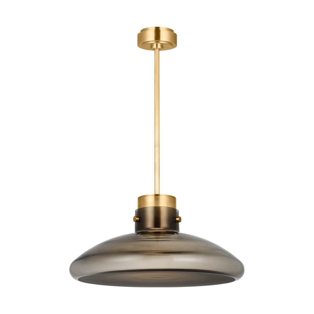 Morgan 22 Pendant hand-rubbed antique brass | smoke glass 2700K-1800K 90 CRI