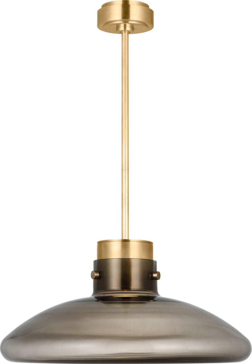 Morgan 22 Pendant hand-rubbed antique brass | smoke glass 2700K-1800K 90 CRI