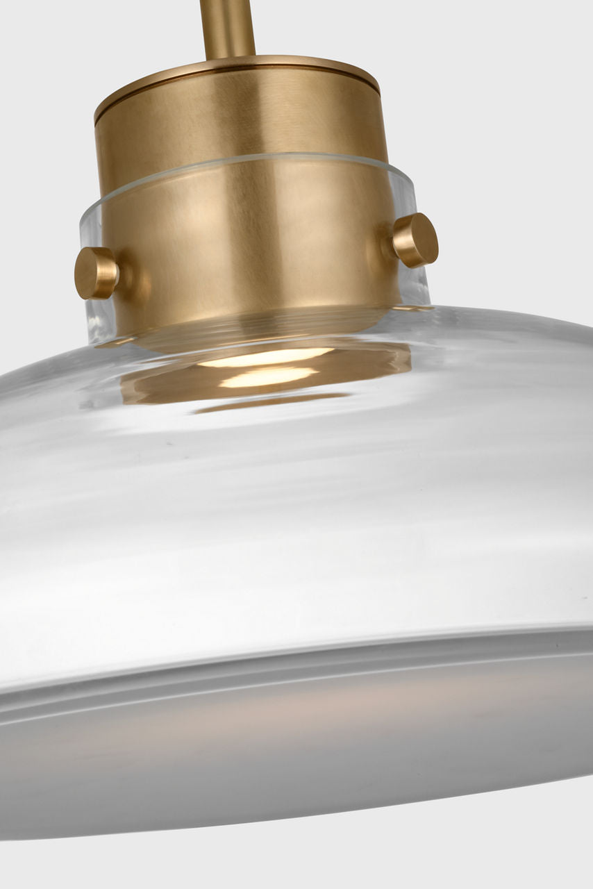 Morgan 16 Pendant hand-rubbed antique Brass | clear glass 2700K-1800K 90 CRI