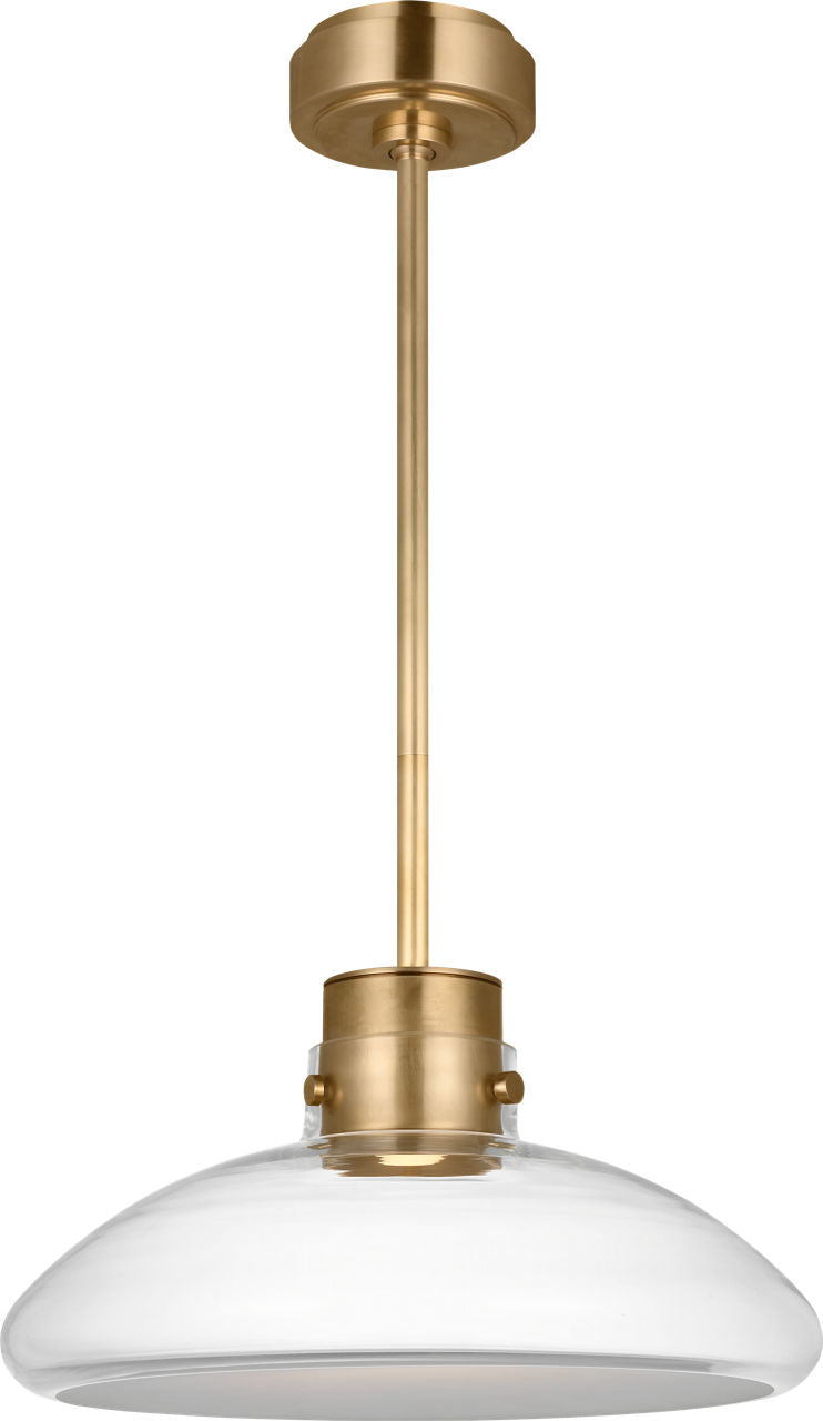 Morgan 16 Pendant hand-rubbed antique Brass | clear glass 2700K-1800K 90 CRI