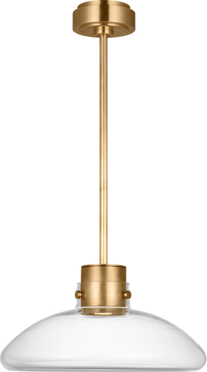Morgan 16 Pendant hand-rubbed antique Brass | clear glass 2700K-1800K 90 CRI