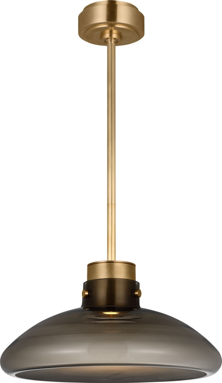 Morgan 16 Pendant hand-rubbed antique Brass | smoke glass 2700K-1800K 90 CRI