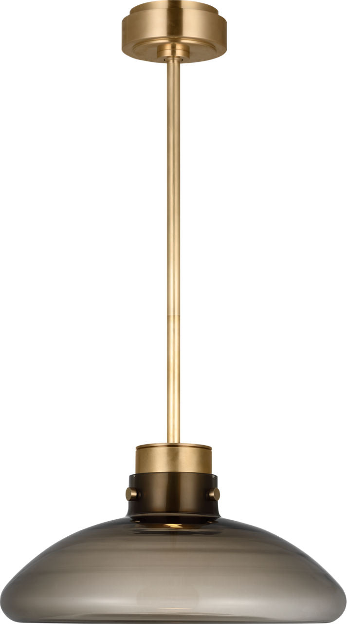 Morgan 16 Pendant hand-rubbed antique Brass | smoke glass 2700K-1800K 90 CRI