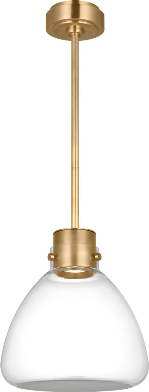 Morgan 12 Pendant hand-rubbed antique Brass | clear glass 2700K-1800K 90 CRI