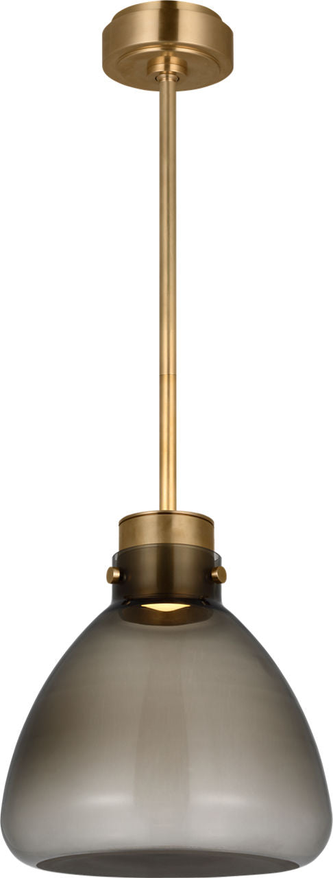 Morgan 12 Pendant hand-rubbed antique Brass | smoke glass 2700K-1800K 90 CRI