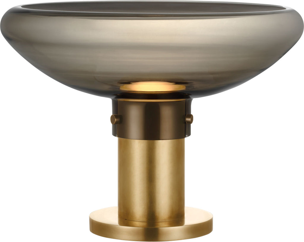 Morgan 16 Table Lamp hand-rubbed antique brass | smoke glass 2700K-1800K 90 CRI