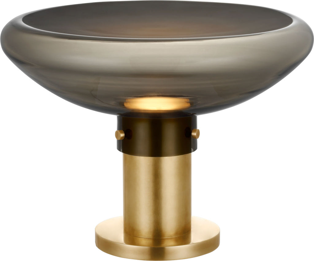 Morgan 16 Table Lamp hand-rubbed antique brass | smoke glass 2700K-1800K 90 CRI