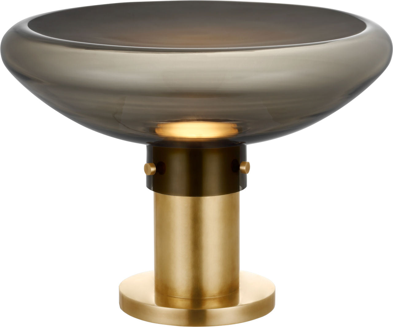 Morgan 16 Table Lamp hand-rubbed antique brass | smoke glass 2700K-1800K 90 CRI
