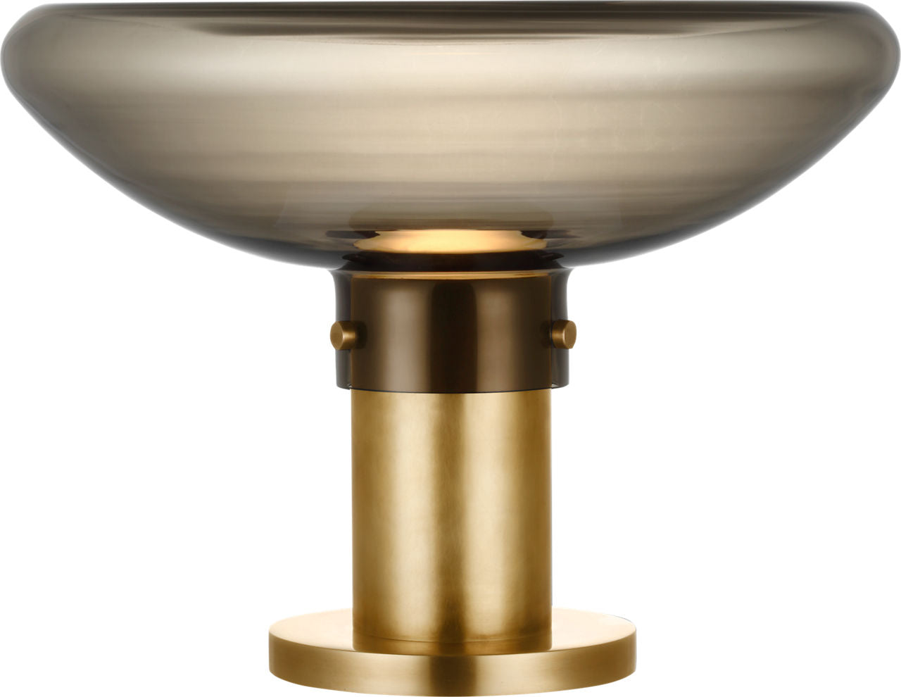 Morgan 16 Table Lamp hand-rubbed antique brass | smoke glass 2700K-1800K 90 CRI