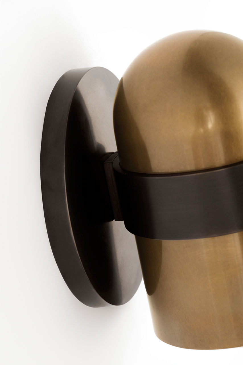 Octavia Small Sconce Blackened Bronze/bright worn Brass 2700K 90 CRI