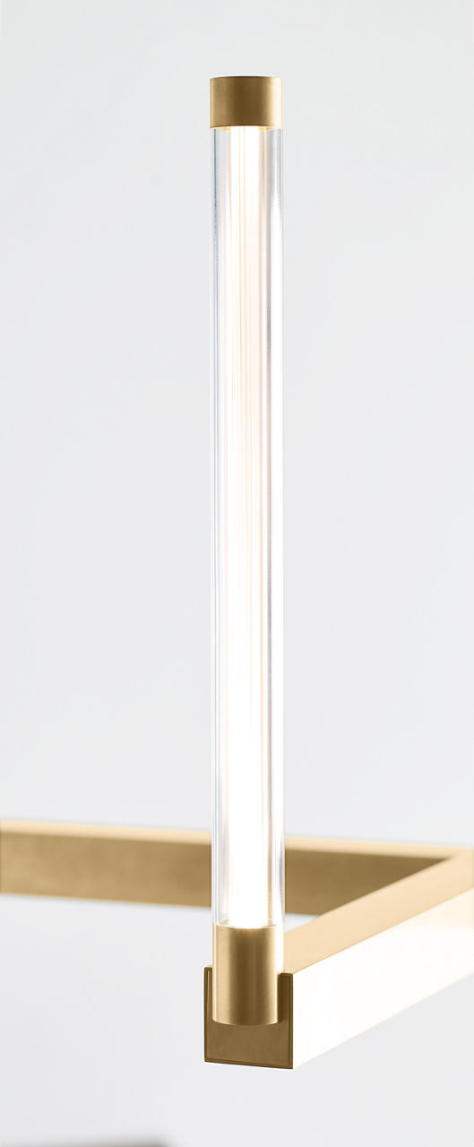 Phobos Large Chandelier Natural Brass Integrated LED 2700K 90 CRI 277V