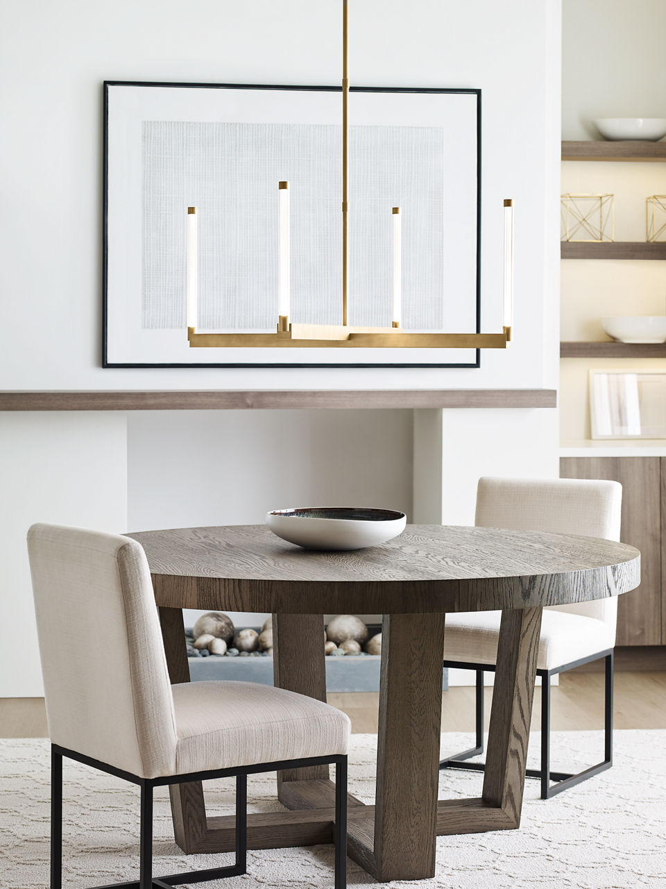 Phobos Large Chandelier Natural Brass Integrated LED 2700K 90 CRI 277V
