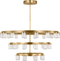 Esfera Three Tier X-Large Chandelier Natural Brass 2700K 90 CRI