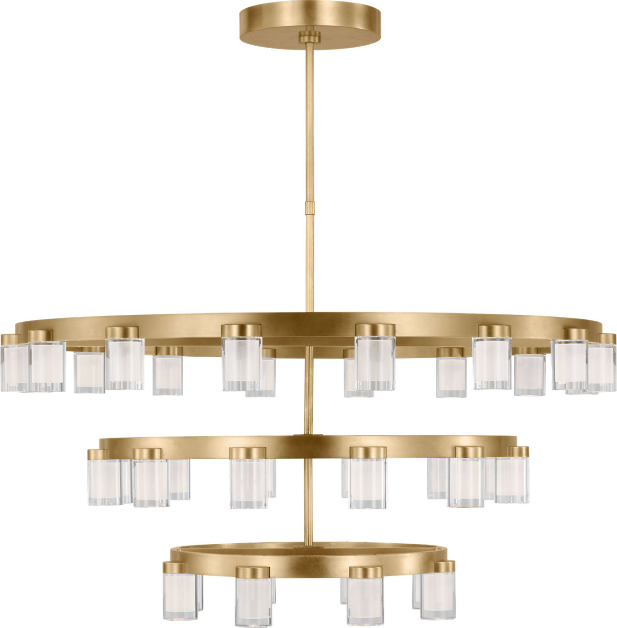 Esfera Three Tier X-Large Chandelier Natural Brass 2700K 90 CRI