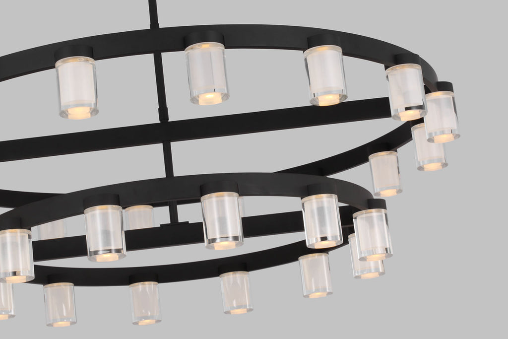 Esfera Three Tier X-Large Chandelier Nightshade Black 2700K 90 CRI
