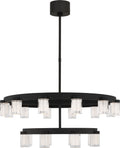 Esfera Two Tier Medium Chandelier Nightshade Black 2700K 90 CRI