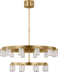 Esfera Two Tier Medium Chandelier Natural Brass 2700K 90 CRI