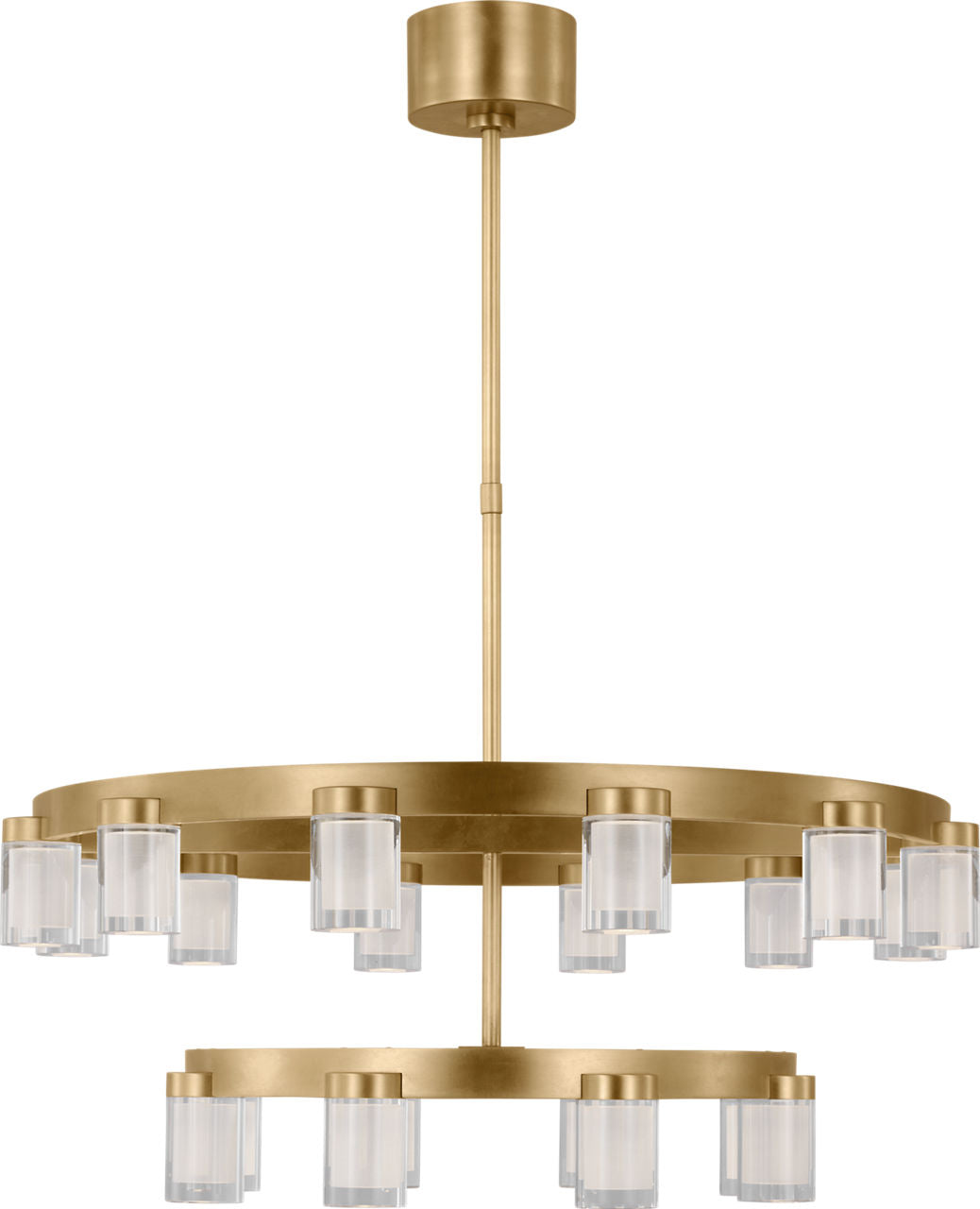 Esfera Two Tier Medium Chandelier Natural Brass 2700K 90 CRI