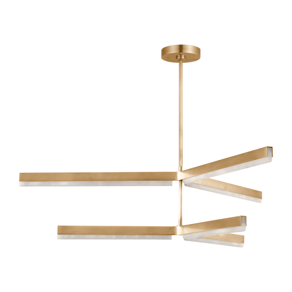 Linea 56 Two Tier Chandelier hand rubbed antique brass 2700K 90 CRI