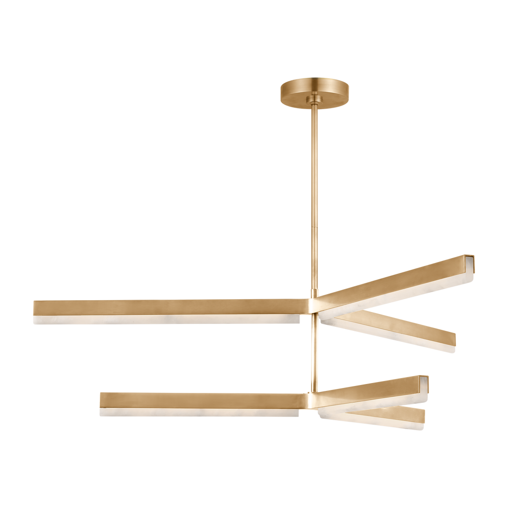 Linea 56 Two Tier Chandelier hand rubbed antique brass 2700K 90 CRI