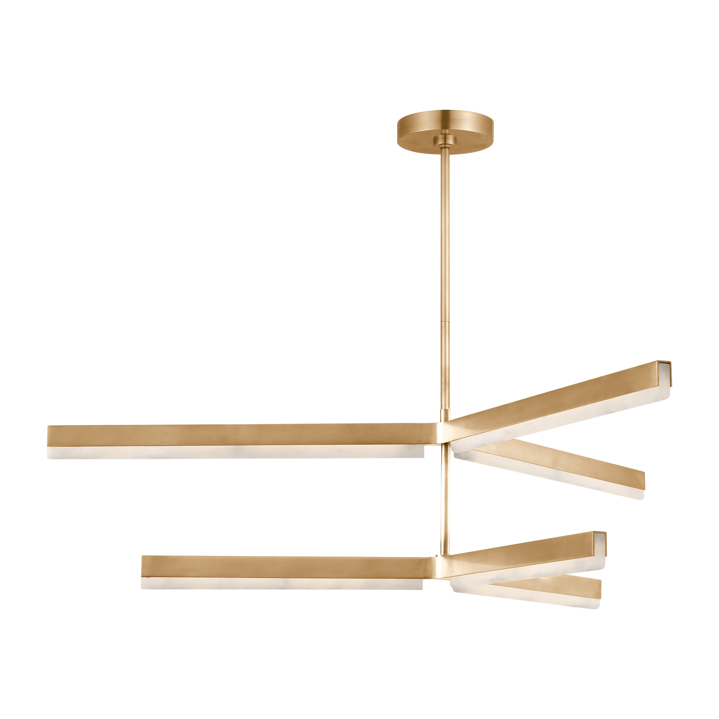 Linea 56 Two Tier Chandelier hand rubbed antique brass 2700K 90 CRI