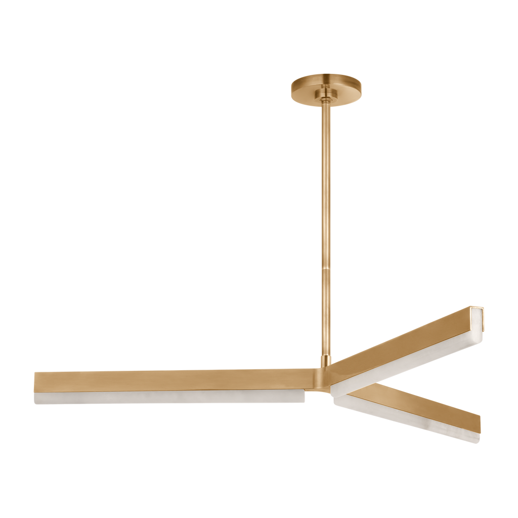 Linea 42 Chandelier Hand Rubbed Antique Brass 2700K 90 CRI