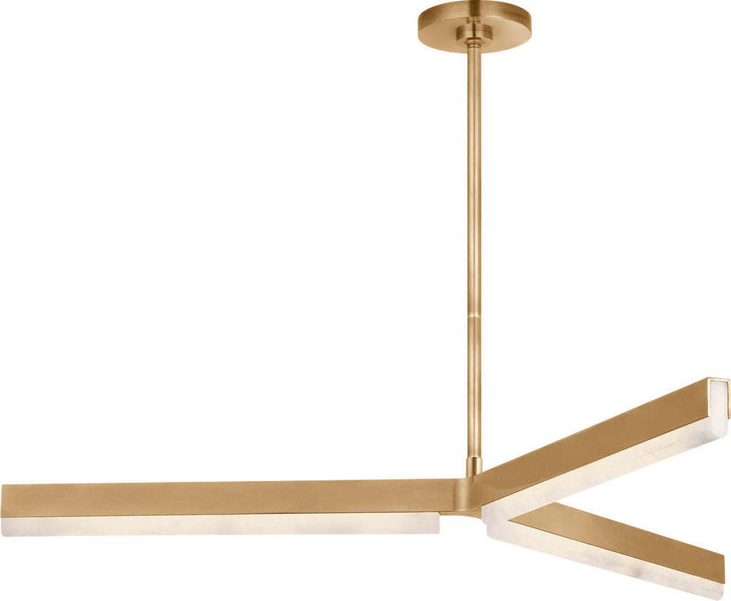 Linea 42 Chandelier Hand Rubbed Antique Brass 2700K 90 CRI