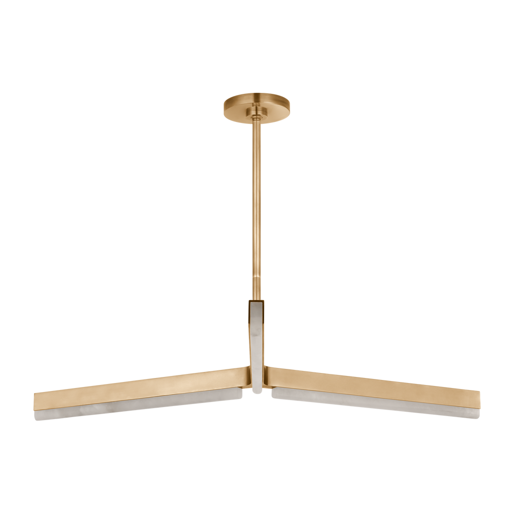 Linea 42 Chandelier Hand Rubbed Antique Brass 2700K 90 CRI