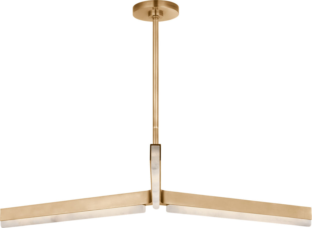 Linea 42 Chandelier Hand Rubbed Antique Brass 2700K 90 CRI