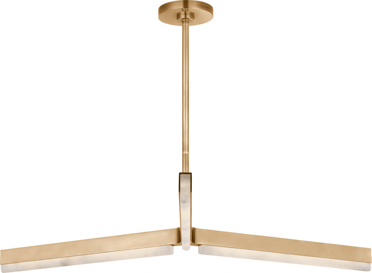 Linea 42 Chandelier Hand Rubbed Antique Brass 2700K 90 CRI