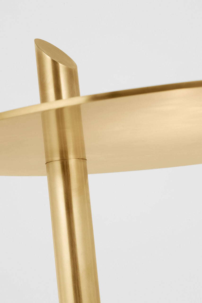 Fielle Large Floor Lamp Natural Brass 2700K 90 CRI