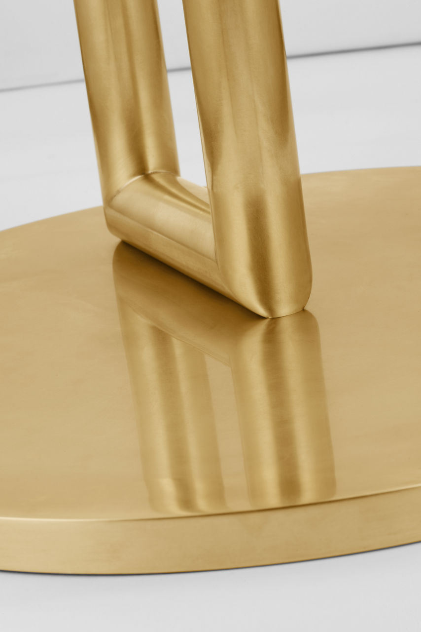 Fielle Large Floor Lamp Natural Brass 2700K 90 CRI