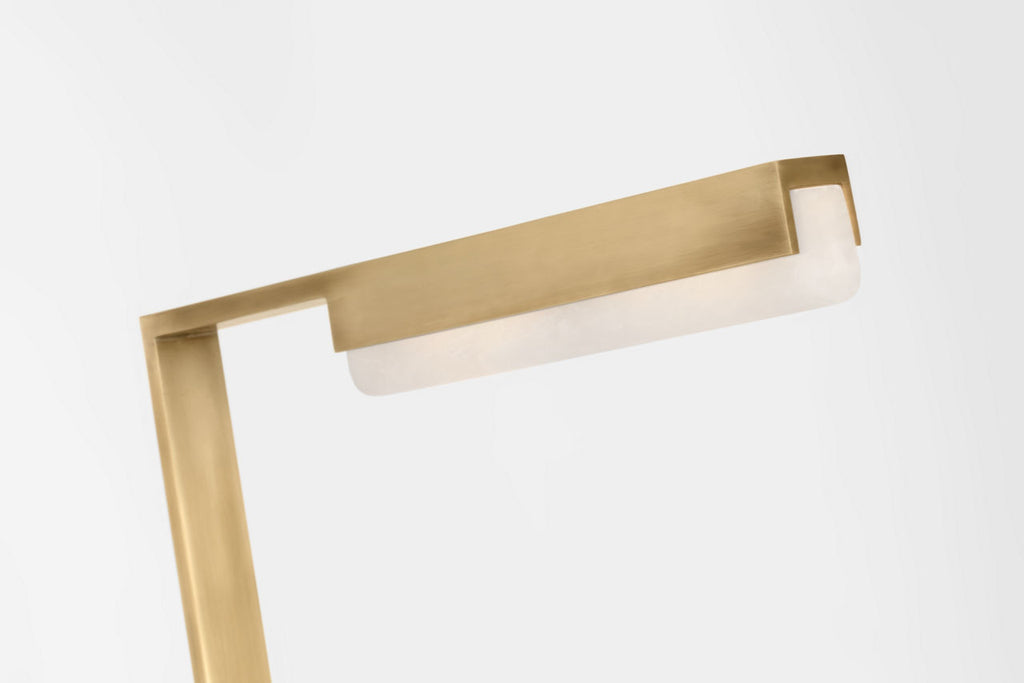 Linea 42 Floor Lamp Hand Rubbed Antique Brass 2700K 90 CRI