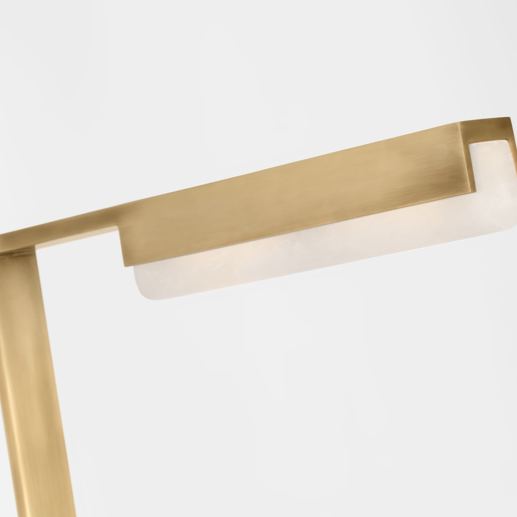 Linea 42 Floor Lamp Hand Rubbed Antique Brass 2700K 90 CRI
