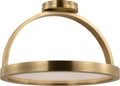 Cerne Large Semi Flush Natural Brass 2700K 90 CRI
