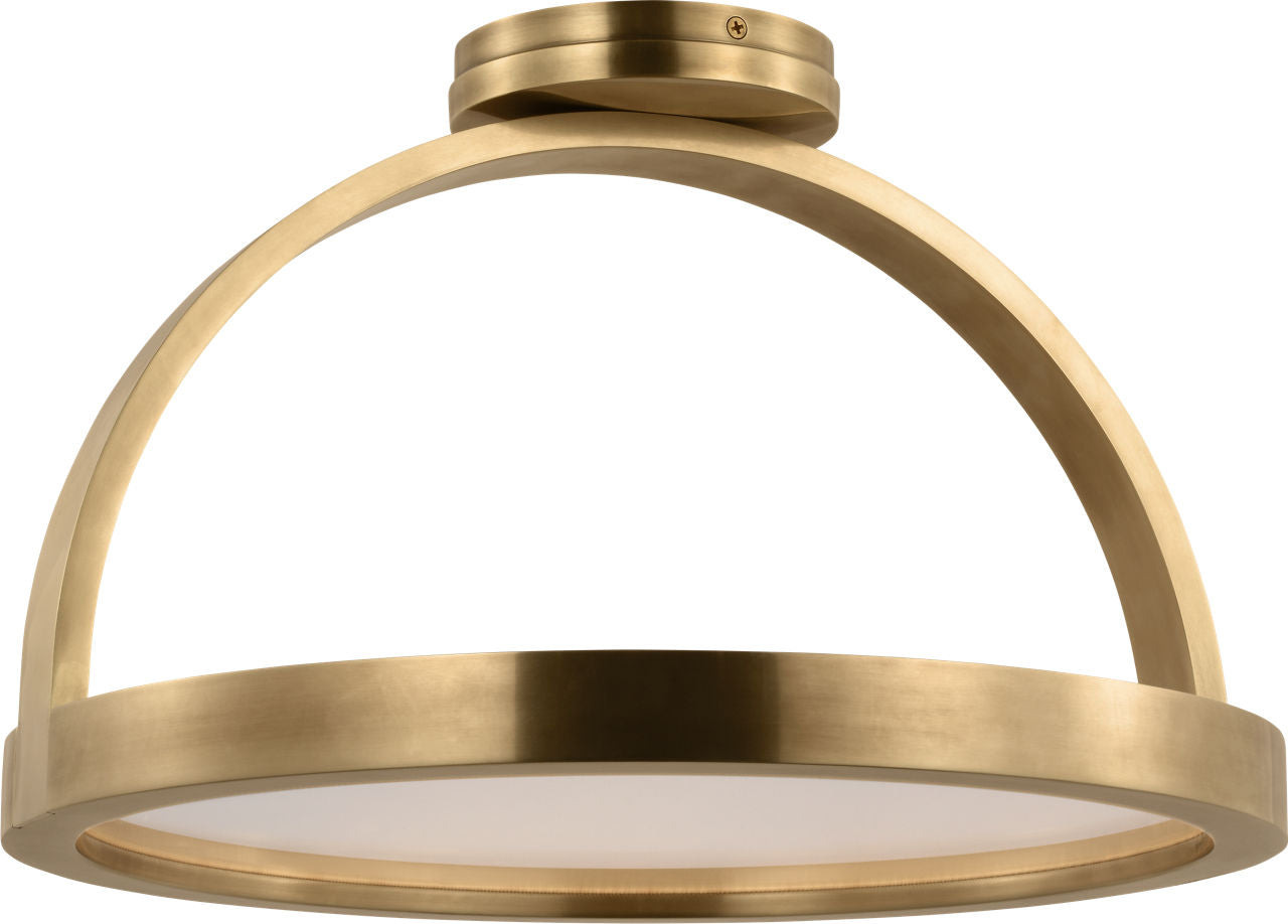 Cerne Large Semi Flush Natural Brass 2700K 90 CRI