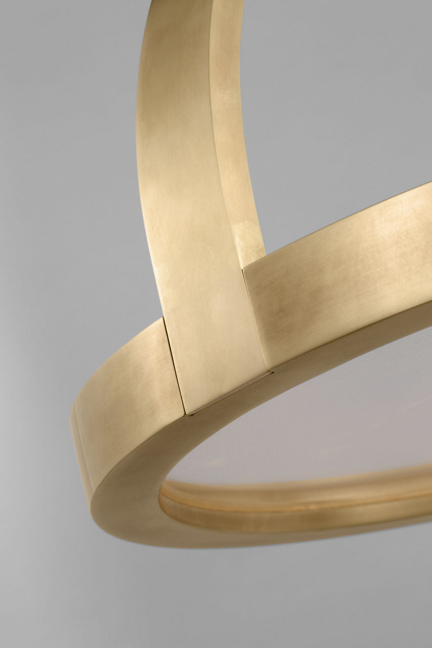 Cerne Large Semi Flush Natural Brass 2700K 90 CRI