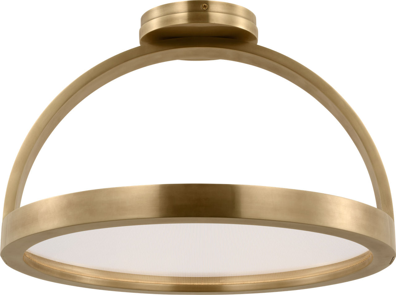 Cerne Large Semi Flush Natural Brass 2700K 90 CRI