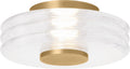 Laurel Medium Flush Clear Natural Brass 2700K 90 CRI
