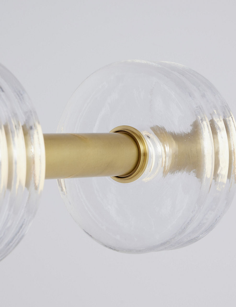Laurel Large Linear Chandelier Clear Natural Brass 2700K 90 CRI