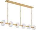 Laurel X-Large Linear Chandelier Clear Natural Brass 2700K 90 CRI