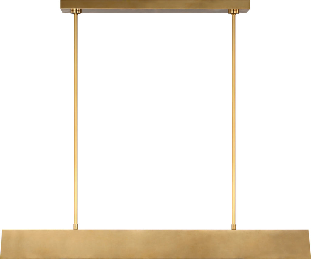 Pench Medium Linear Chandelier Natural Brass 2700K 90 CRI