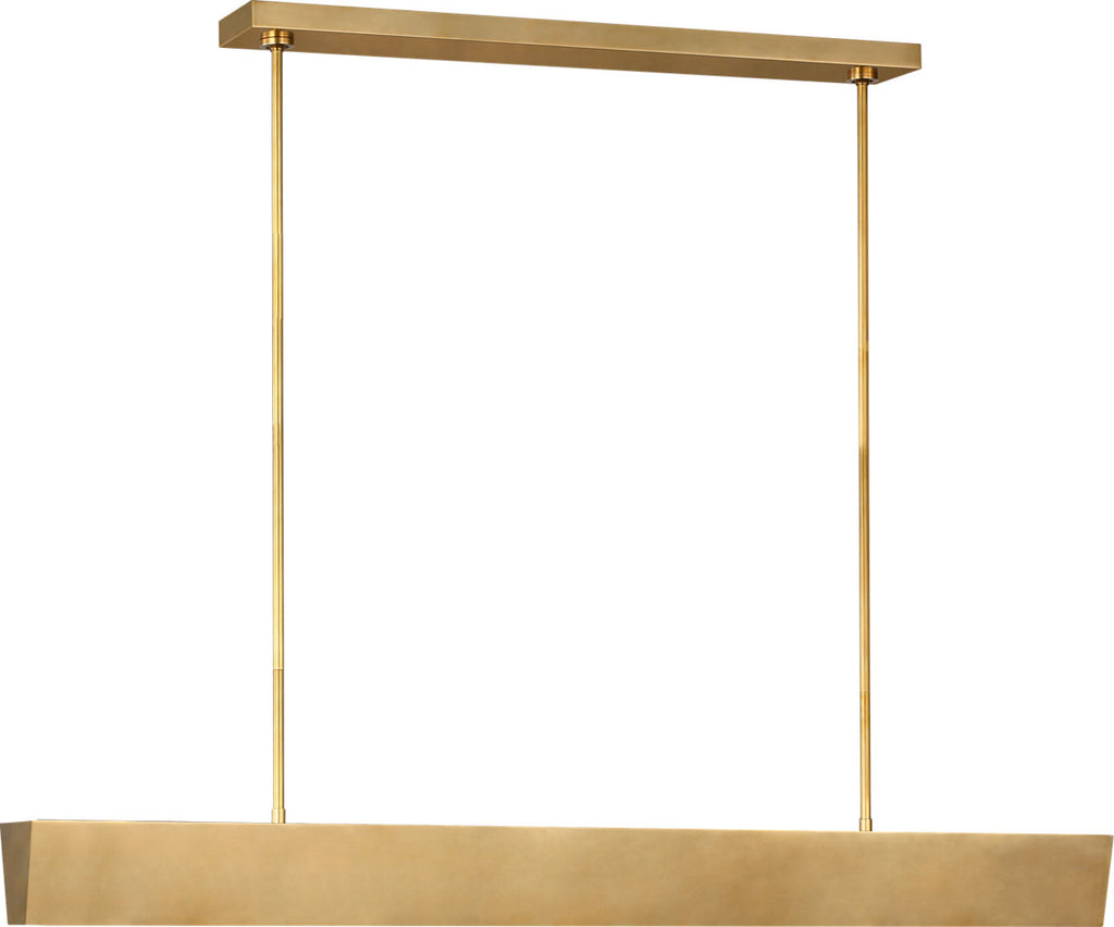 Pench Large Tapered Linear Chandelier Natural Brass 2700K 90 CRI
