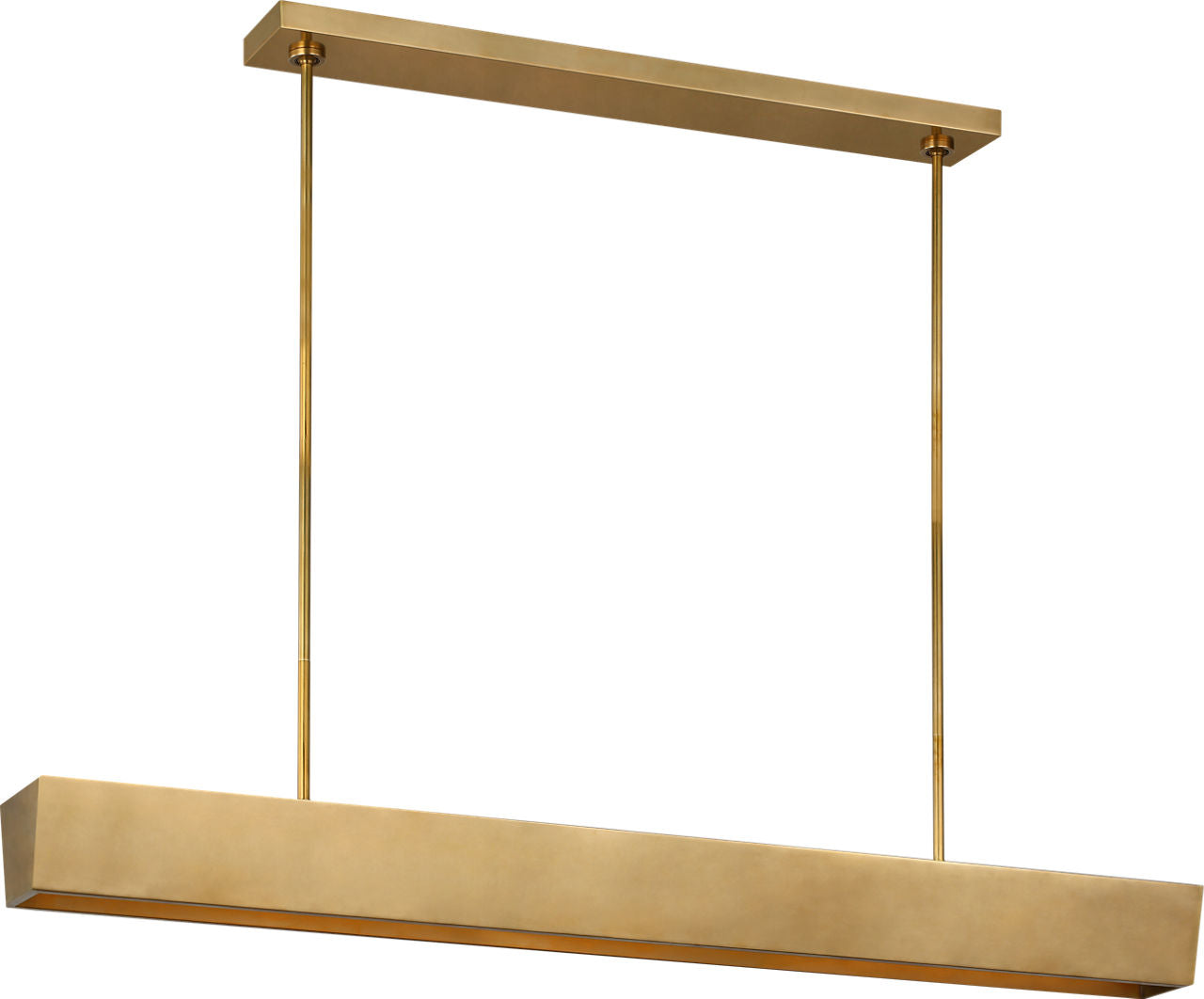 Pench Large Tapered Linear Chandelier Natural Brass 2700K 90 CRI