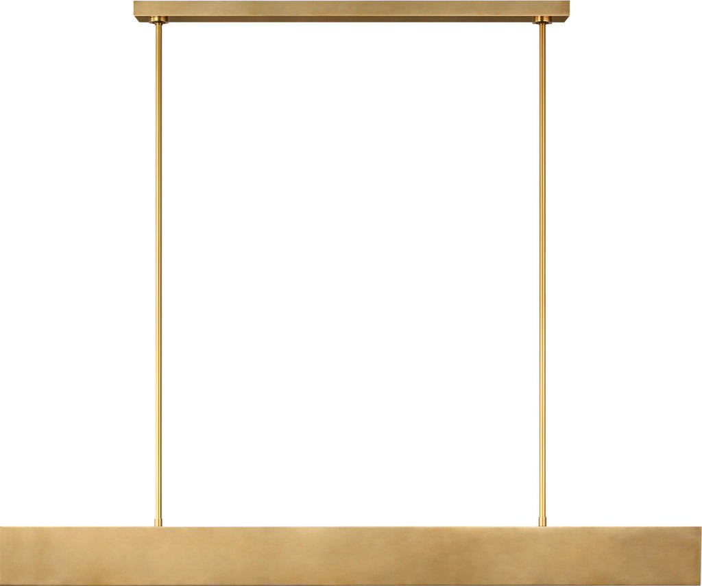 Pench Large Tapered Linear Chandelier Natural Brass 2700K 90 CRI